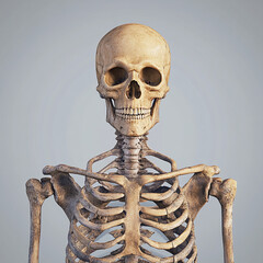 human skeleton isolated on white