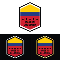 Made in Colombia Badge Tag Seal Stamp Logo
