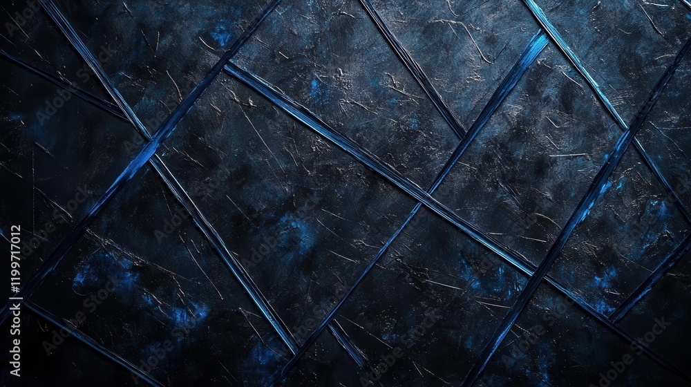 Poster a dark, textured background featuring intersecting lines and subtle blue highlights, creating a visu