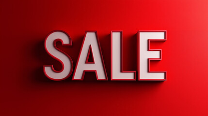 "SALE" discount on red background