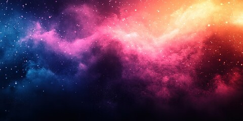 Colorful swirling clouds of cosmic dust and starlight creating a mesmerizing galaxy view at night