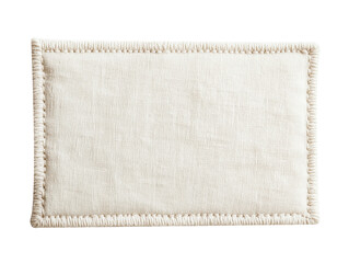 Rectangular fabric label featuring a stitched on transparent backgrounds, clothing 