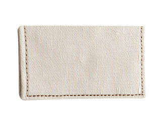 Rectangular fabric label featuring a stitched on transparent backgrounds
