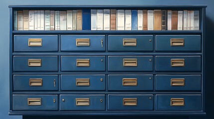 Organized file storage system office furniture modern front view efficiency