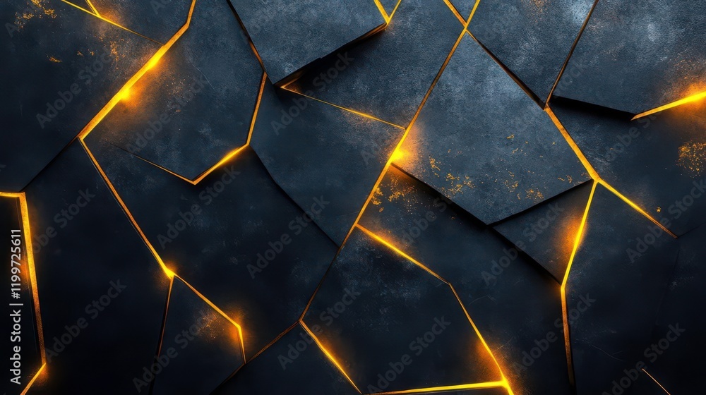 Poster a dark, textured surface with glowing orange cracks, creating a dramatic and dynamic appearance that