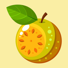 vector illustration of an abiu