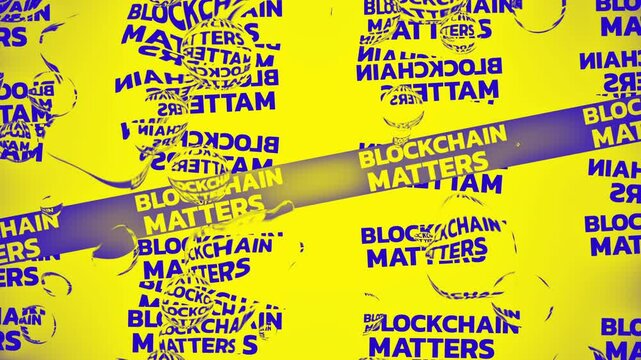 New yellow promo text flow on the wave animation loop. New words line stream by the curve seamless background. Running creative ticker promotion advertising kinetic typography. 4K stock video