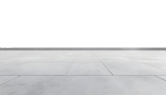 concrete floor isolated on transparent background cutout