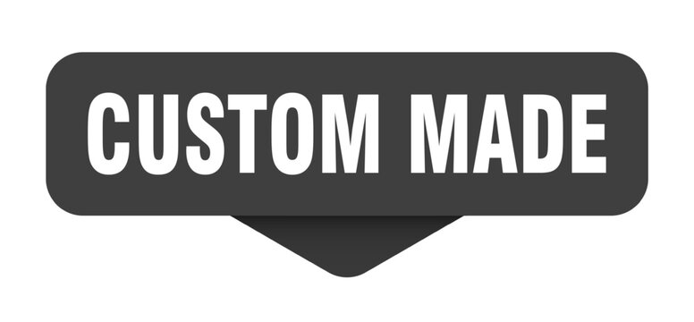 custom made sticker. custom made sign on transparent background