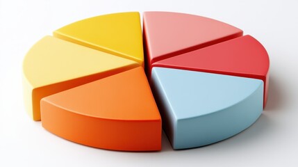 Obraz premium Colorful Pie Chart for Budgeting and Allocations