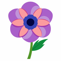 vector illustration of a flower anemone