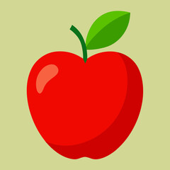 red apple vector illustration