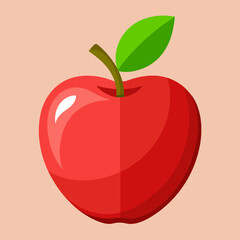 red apple vector illustration