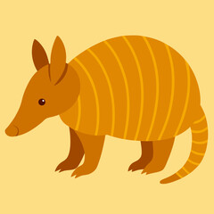 vector illustration of a cartoon armadillo