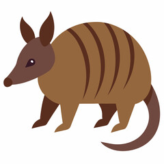 vector illustration of a cartoon deer armadillo