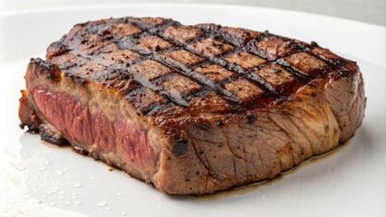 A perfectly cooked steak with a charred crust, seared, meaty, cooking technique, culinary, protein