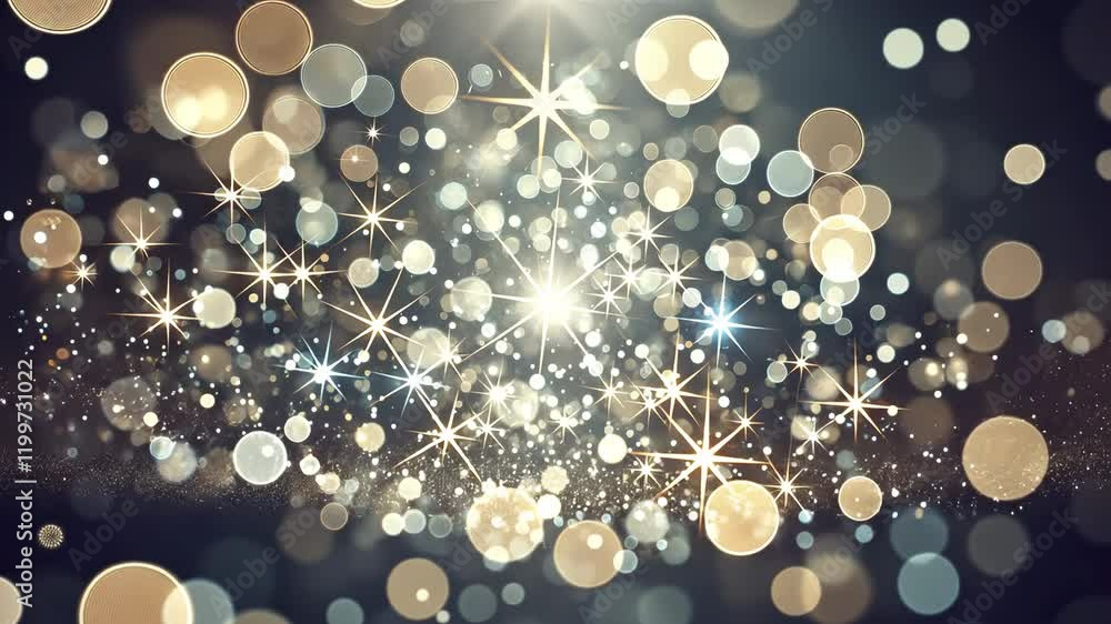 Poster sparkling bokeh lights create magical festive background with shimmering effects, prores 422hq