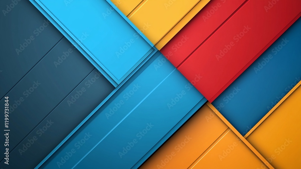 Poster flat vector abstract poster with colorful gradients forming geometric shapes.