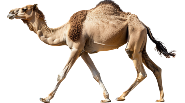 Camel Silhouette A majestic camel stands tall against a clear background.png