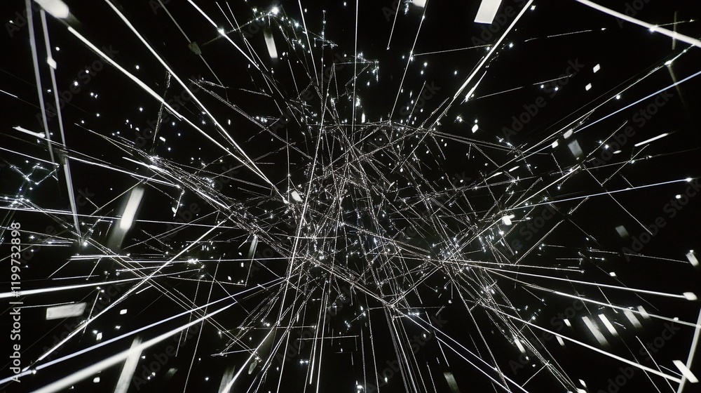 Aufkleber futuristic network of interconnected lines symbolizing high-speed data transfer.
