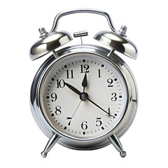Alarm clock isolated on transparent background 