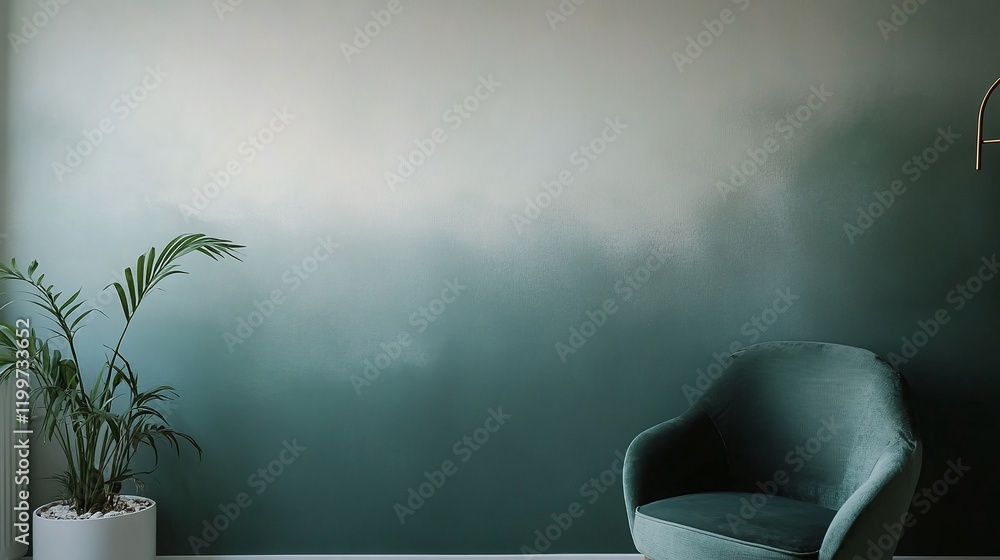 Poster gradient wallpaper with a grainy effect transitioning from emerald green to forest teal. wallpaper b