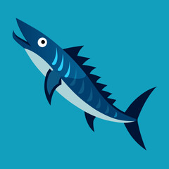 vector illustration of a shark barracuda