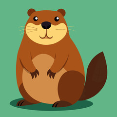 beaver cartoon vector