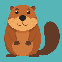 beaver cartoon vector