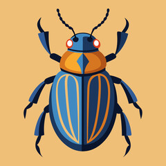 vector illustration of a beetle