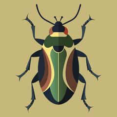 vector illustration of a beetle