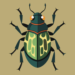 vector illustration of a beetle