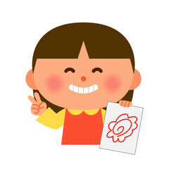 花丸をもらった子供