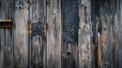 Textured wood wall with weathered paint