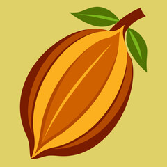 cacao pod vector illustration