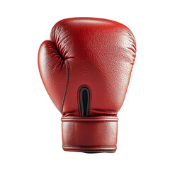 Red Leather Boxing Glove Isolated on transparent background