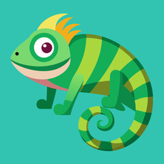 chameleon cartoon illustration
