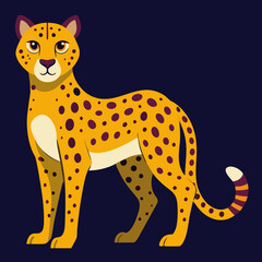cheetah cartoon isolated cheetah