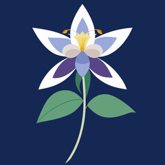 columbine flower vector