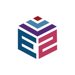 
EZ polygon logo design, vector icon.