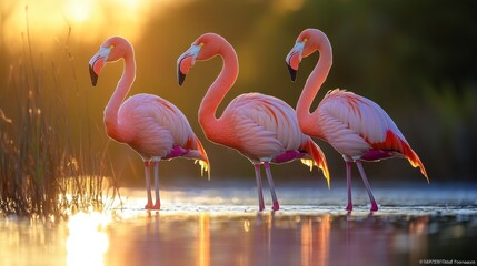 flamingo in the water