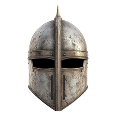 Medieval Jousting Helmet with Visor on Transparent Background