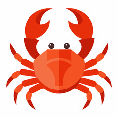 red crab isolated on white background
