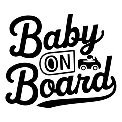 Baby on board vector