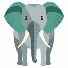 elephant cartoon isolated on white