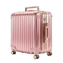 Stylish Pink Luggage for Modern Travelers Isolated on transparent background