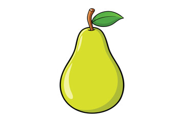 pear vector illustration on white background