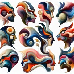 Obraz premium Abstract Faces (2)