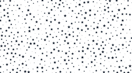 A pattern of small black stars scattered across a white background