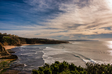 Ribeira de Ilhas beach in Ericeira, Portugal.